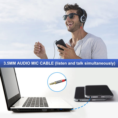 Aux Cable, 3.5mm Aux Cord Short Male to Male,? 0.5M? Fish Wire Braided Audio Cable Compatible with Headphone Jack, Auxiliary Cord for iPhone, Home...