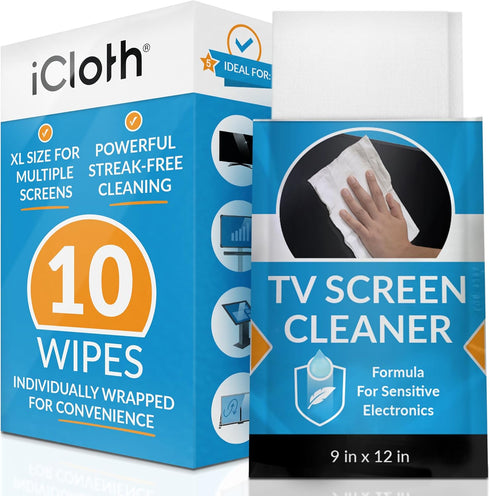 Monitor Cleaner, TV Screen Cleaner Wipes - Convenient for Car Use, No Spray, No Streaks - Reliable TV Cleaner for Smart TV, Car screen cleaner, Bi...