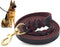 Genuine Leather Dog Leash - Heavy Duty Dog Training Leashes for Large Breed Dogs and Medium Dogs - 4FT / 5FT / 6FT Long with Color Black and Brown...