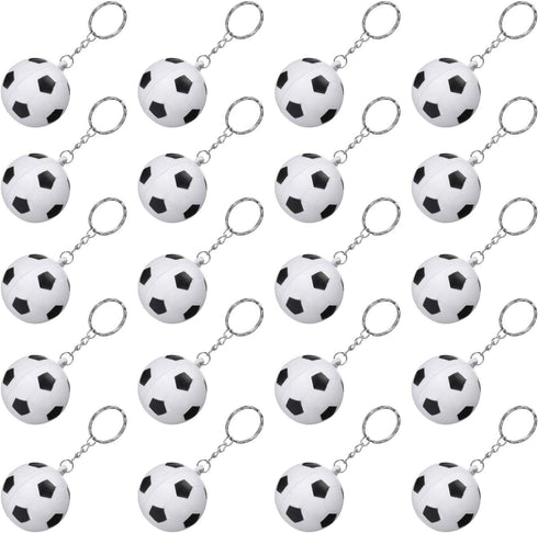 20 Pack Soccer Keychains Soccer Stress Ball Sports Ball Keychain for Party Favors Key Chain for Boys School Carnival Reward Party Bag Gift Fillers...