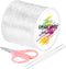Tilhumt 1mm Elastic String, 328Feet Stretchy Bracelet Crystal String with 2 Beading Needles and 1 Scissors for Beading and Jewelry Making...
