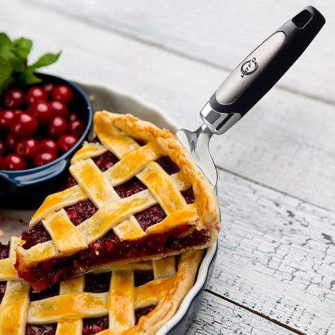 Flatware Pie Server Stainless Steel Cake Pizza Cutter Tart Dessert Slicer (Black)...