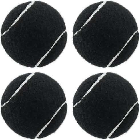Squeaky Tennis Balls for Dogs Colorful Easy Catching Pet Dog Balls 4 Pack (2.5inch-Black)...