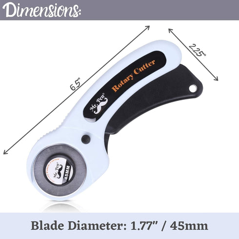 Mr. Pen- 45mm Rotary Cutter with 1 Extra Blade, Ergonomic Handle, Rotary Cutter for Fabric, Fabric Cutter, Fabric Cutter Wheel, Fabric Rotary Cutt...