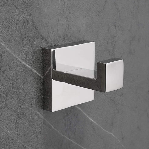 Nolimas Bath Towel Hook SUS 304 Stainless Steel Square Clothes Towel Coat Robe Hook Cabinet Closet Door Sponges Hanger for Bath Kitchen Garage Hea...
