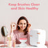 Reiyu Makeup Brush Cleaner Machine, Electric Makeup Brush Cleaner, Automatic Spinning Make Up Brush Cleaner Fit for All Size Makeup Brush?White?...