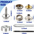BIOUU Canvas Snap Kit Tool - 363PCS Stainless Steel Snap Fastener Kit for Boat Covers, Carpets and Furniture...