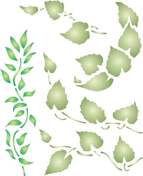 Leaf Stencil, 3.25 x 4 inch - Leaves Vines Stencils for Painting Cards...