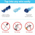 120 Pcs Quick Splice Wire Terminals, Male & Female Blue T-Tap Self-Stripping Quick Splice Connectors, Nylon Fully Insulated Quick Disconnects Kit ...