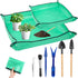 Plant Repotting Mat for Garden, 2 Pcs Waterproof Potting Mat Foldable Indoor Plant Mat Portable Square Gardening Mat Potting Tray with 6 Pcs Mini ...