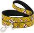 Dog Leash - 40 Oz. Beer Bottles Yellow - Narrow 0.5"...