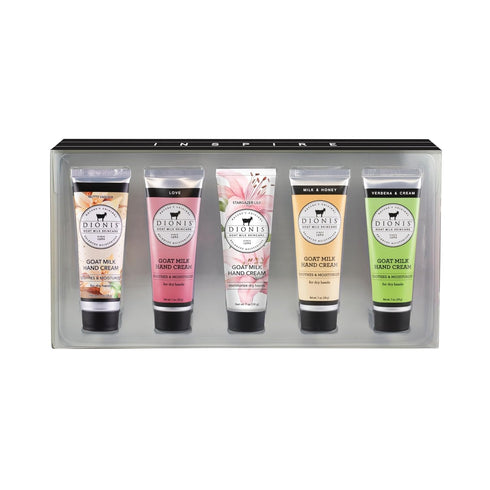 Dionis Goat Milk Skincare Hand Cream Gift Sets - Assorted Scented Travel Size Hand Creams In a Gift Box - Mini Hand Lotion Self Care Gifts for Wom...