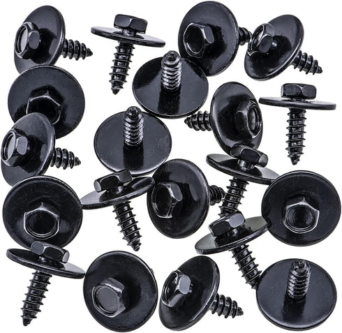 Rexka 20 pcs M4.8-1.61 x 16mm Hex Head Sems Screws for BMW Wheel Arch Trim Underfloor Coating Rear Trim Cover Underhood Shield 07147129160 E46 E60...