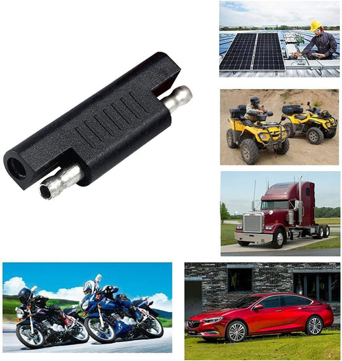 SAE Polarity Reverse Adapter Connector 2 Pin SAE Polarity Switching Adapter SAE Quick Disconnect Plug For SAE To SAE Extension Cable Solar Panel A...