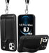 TOOVREN Wallet Case for iPhone 12 Pro Max Lanyard Case with PU Leather Kickstand Detachable Neck Strap Cover for iPhone 12 Pro Max 6.7" for Men Wo...