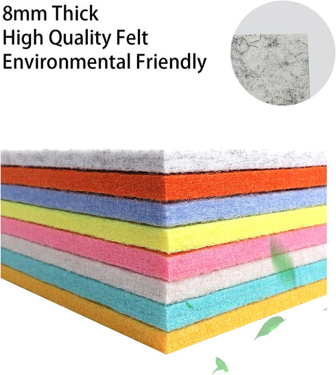8 MM Thick Felt Furniture Pads (Non-Adhesive), 15’’ x 12’’ Gray Felt Pads for Furniture, Cuttable Felt Furniture Pads for Hardwood Floors, Thick F...