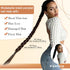 Long Braided Ponytail Extension with Hair Tie Dark Brown Straight Wrap Around Braid Ponytail Hair Extensions Natural Soft Synthetic Hair Piece for...