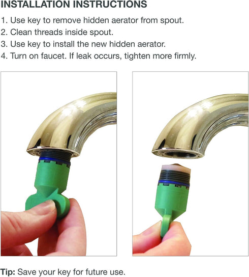 Danco Cache Faucet Aerator Key Removal Wrench Tool, Multiple Colors, M24x1, M21.5×1, M18.5×1 and M16.5×1 (11032)...