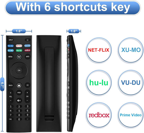 Universal Remote Control for All Vizio Smart TV, XRT140 for VIZIO All LED LCD HD 4K UHD HDR Smart TVs, Replacement XRT136 Smartcast D-Series E-Ser...