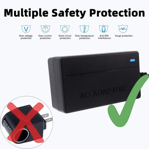 110V AC to Car Cigarette Lighter Socket DC 12V 3A Power Converter - 100V-250V AC Household Wall Plug to 12V DC Transformer for Car GPS Dash Cam Ra...