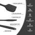 Permanent Warranty Silicone Large Spatula 1 PCS Heat Resistant Silicone Spatula Cooking for Nonstick Cookware Kitchen Gadgets Large Spatula Black...