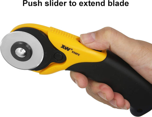 XW Hobby Knife Set- 45mm SKS-7 Rotary Cutter and Precision Knife for Art, Quilting and Crafting,12 Bonus Blades...
