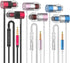 YNR 3 Pairs Metal Wired Earbuds with Microphone & Volume Control, in Ear Earphones, Noise Islating High Definition, for 3.5mm Jack iPhone iPad iPo...