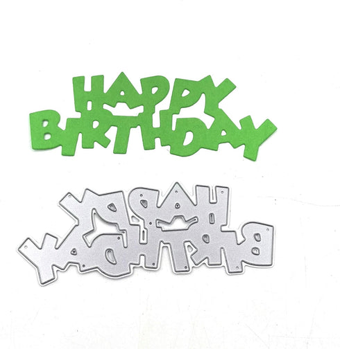 Metal 6 Hollow Style Candles Cutting Dies, Happy Birthday Letter Die Cuts for Card Making Stencil Embossing Tool Scrapbooking DIY Etched Craft Die...
