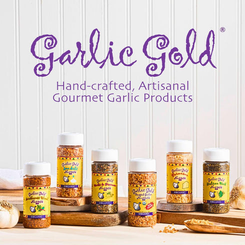 Garlic Gold Toasted Nuggets, Crunchy Roasted Garlic Seasoning, USDA Certified Organic Salad Topper, Keto Paleo Friendly (2.1 Ounces, 3 Pack)...