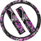 Non-Slip Neoprene Steering Wheel Cover for Women Girls Pink Camo Steering Wheel Protector 3 Packs Steering Accessories Set with Seat Belt Shoulder...
