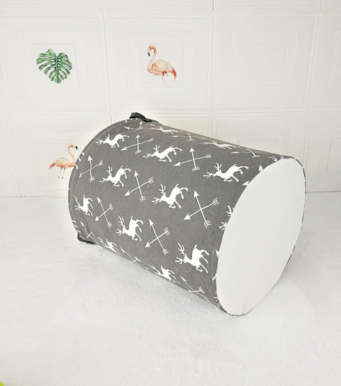 19.7 Inch Round Kids Laundry Clothes Hamper Laundry Basket with Handles,Baby Toys Storage Organizer Bins Laundry Gift Basket for Boys and Girls Ro...