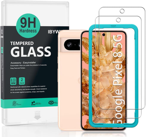 Ibywind 2 Pack Screen Protector For Google Pixel 8 5G 6.2"(Not For Google Pixel 8 Pro 5G),9H Hardness Tempered Glass,Anti-Scratch...