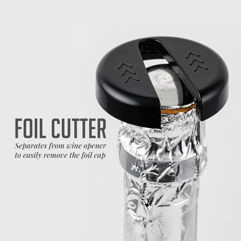 OVENTE Electric Wine Opener with Foil Cutter, Battery Operated and One Click Button, Automatic Bottle Corkscrew Remover for Home Entertaining, Kit...