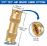 Boltigen 3/8" Brass DOT Air Brake Line Fitting, 4PCS Quick Push-to-Connect Fittings, 3/8"DOT Push In Union Connector, Air Line Fitting Replacement...