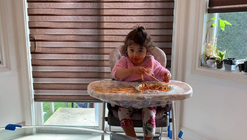 Toddler Table Cover for Highchair – 8Pcs Set High Chair Cover Compatible with Standard Trays – Disposable and Practical Design – Ideal for Non-Mes...