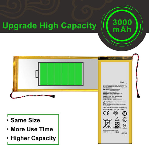 for Moto G4 XT1625,G4 XT1622 Replacement Battery GA40/SNN5970A Battery with Adhesive Tape Tool Kit...