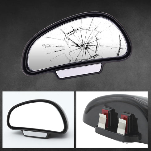 Car Blind Spot Mirror, HD Glasses Car Auxiliary Mirrors, Car Rearview Mirror Convex Wide Angle Stick + Clip On, Adjustable for Cars SUV Trucks Lef...