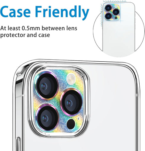 for iPhone 14 Pro and iPhone 14 Pro Max Camera Lens Protector, Anti-Scratch Tempered Glass Camera Screen Protector Shockproof Full Protective Came...