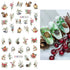 SINSEN Christmas Nail Art Stickers, Winter Nail Decals Water Transfer Xmas Nail Art Supplies Colorful Gingerbread Man Wreath Bell Merry Christmas ...