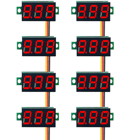 8Pcs Red 0.36 Inch DC LED Voltage Display Voltmeter Digital DC Meter Head Variable Power Display Digital Display Module...