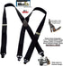 1 1/2" Wide Classic Series Holdups Suspenders for Men in X-back style w/USA Patented No-slip® Silver Clips...