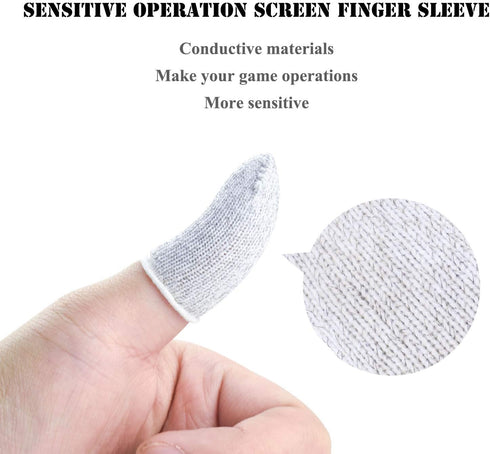 for Mobile Game Finger Sleeve Controller, Touch Screen Finger Sleeve Breathable Anti-Sweat Sensitive Shoot and Aim Keys for Rules of Survival/Kniv...