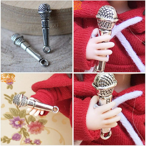 Toyvian Dollhouse Decor Musical Doll 1 12 Scale miniature microphone mini musical instruments miniature musical instruments Dollhouse Accessories,...