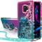 Silverback for Galaxy S9 Case, Moving Liquid Holographic Sparkle Glitter Case with Kickstand, Bling Diamond Rhinestone Bumper Ring Protective Sams...