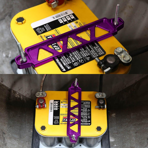 DNA MOTORING Batt-Long-PP Battery Tie Down Mount Bracket,Purple...