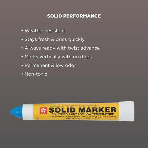 Sakura Solid Paint Markers with Twist Up Tip - Low Temperature Permanent Marker Pens - Window, Wood, & Glass Marker - Blue Paint - 1 Pack...
