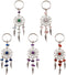 KISSITTY 30-Pieces Dream Catchers Gemstone Charm Pendants Handmade Dangling with Mixed Color Natural Chip Gemstone 107mm Filigree Ethnic Ornament ...