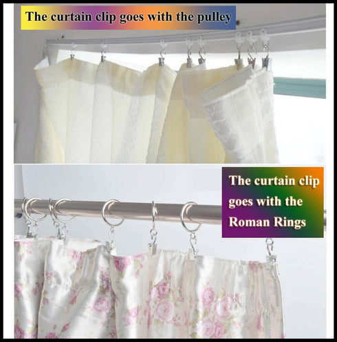 Coideal Small Curtain Clips for Hanging, 25 Pack Stainless Steel Fabric Hooks Trailer Awning Light Clips for RV Canopy Accessory, Camper Umbrella ...