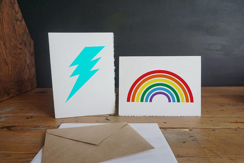 Stencil1 Rainbow | Heart | Unicorn | Bolt Four Pack Stencils 8.5 x 11 inches for Painting on T-Shirts, Bedroom Wall, Canvas, DIY Decorating and Ar...