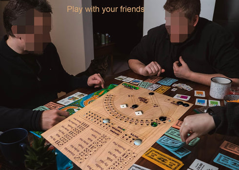 Wooden Board Game - Fun Baseball Marble Game for Family Game Night...